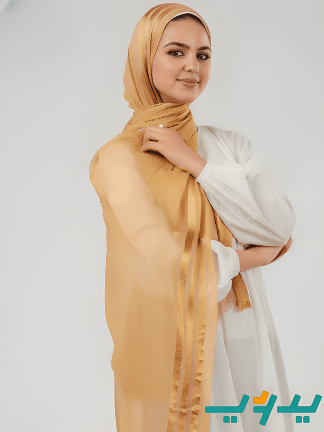 طرحة بتصميم رقيق - شاش