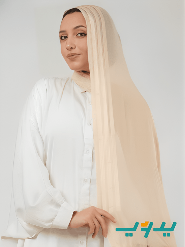 طرحة بتصميم رقيق - شاش