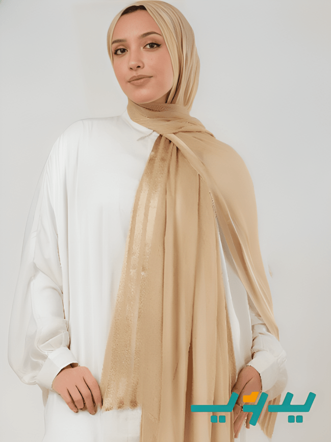 طرحة بتصميم رقيق - شاش