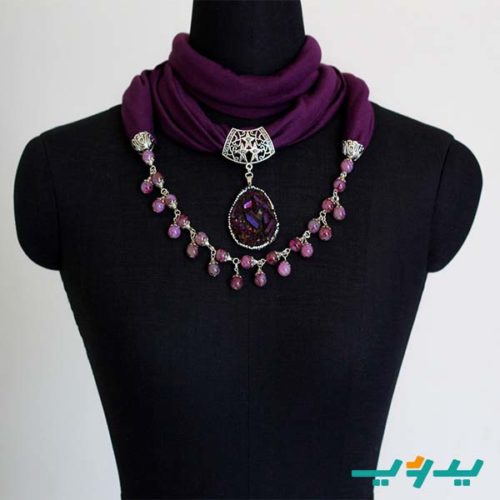 شال رقبة و عقد الأماتيست – بنفسجي داكن (7550540021974)