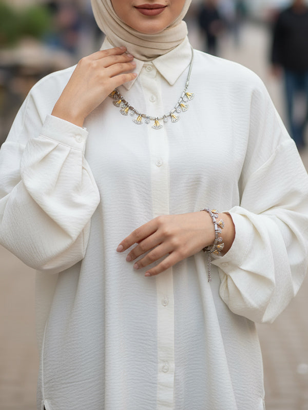 طقم عربي راقي مطلي ذهب و فضة