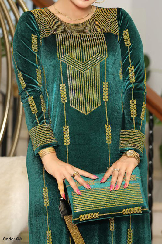 طقم جلابية عبق الشتوي - مخمل شتاء 2026