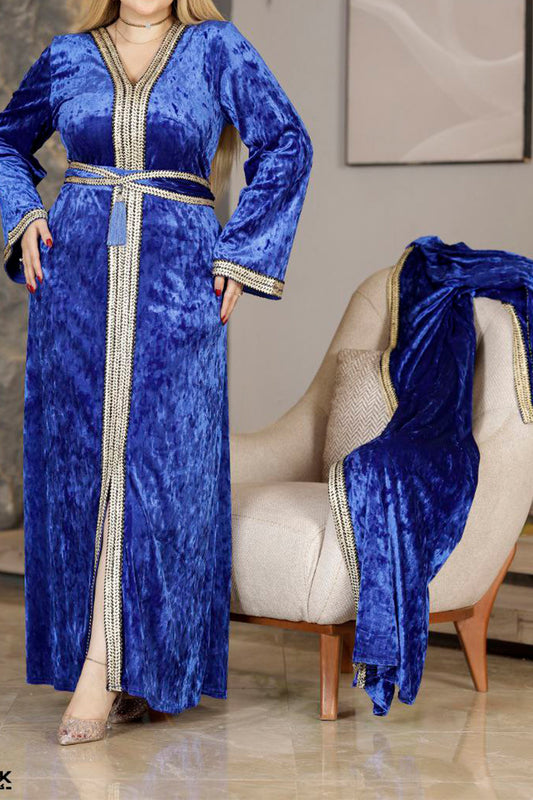 قفطان جميلة الشتوي - مخمل شتاء 2026