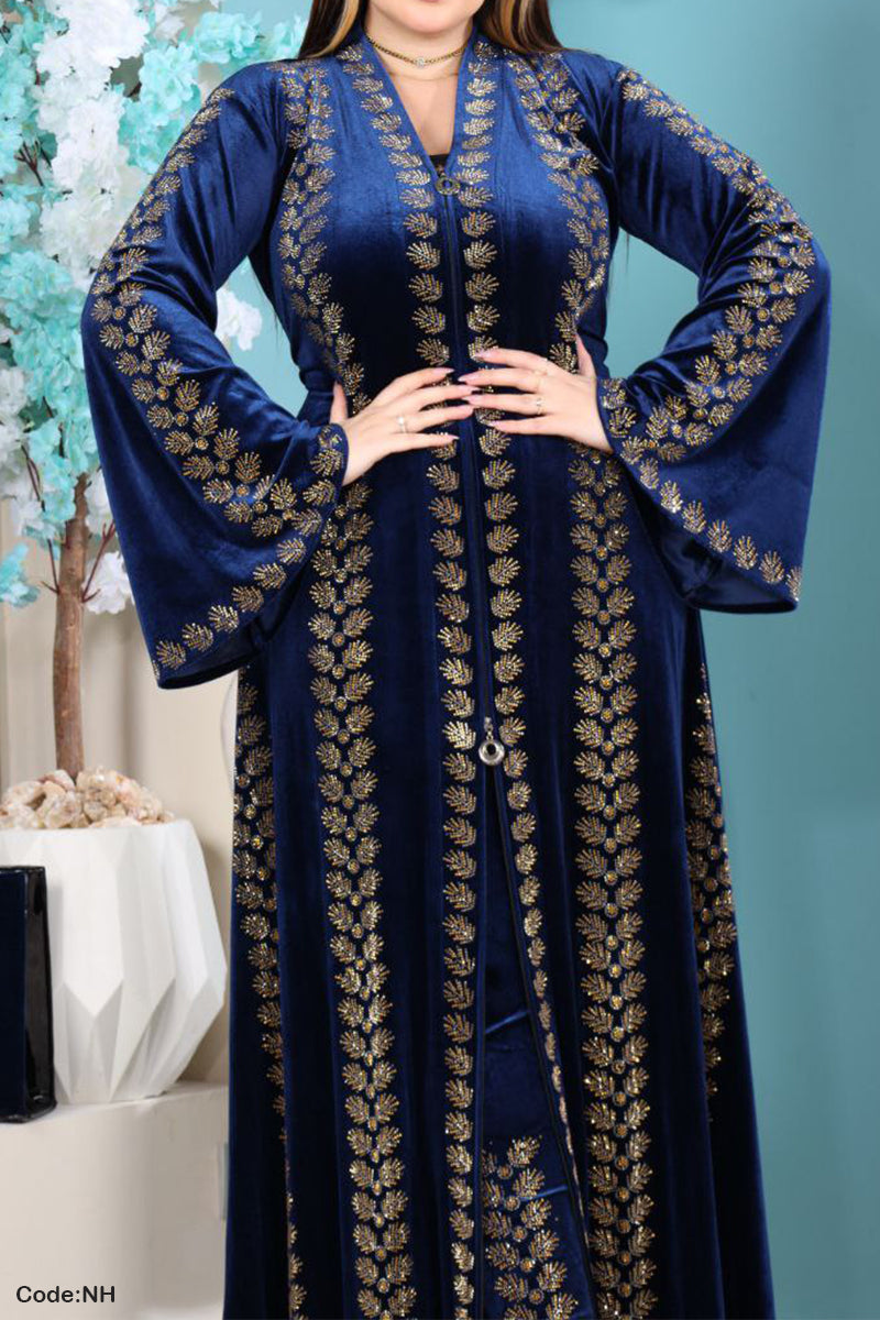 طقم عباية سنبلة - مخمل شتاء 2026