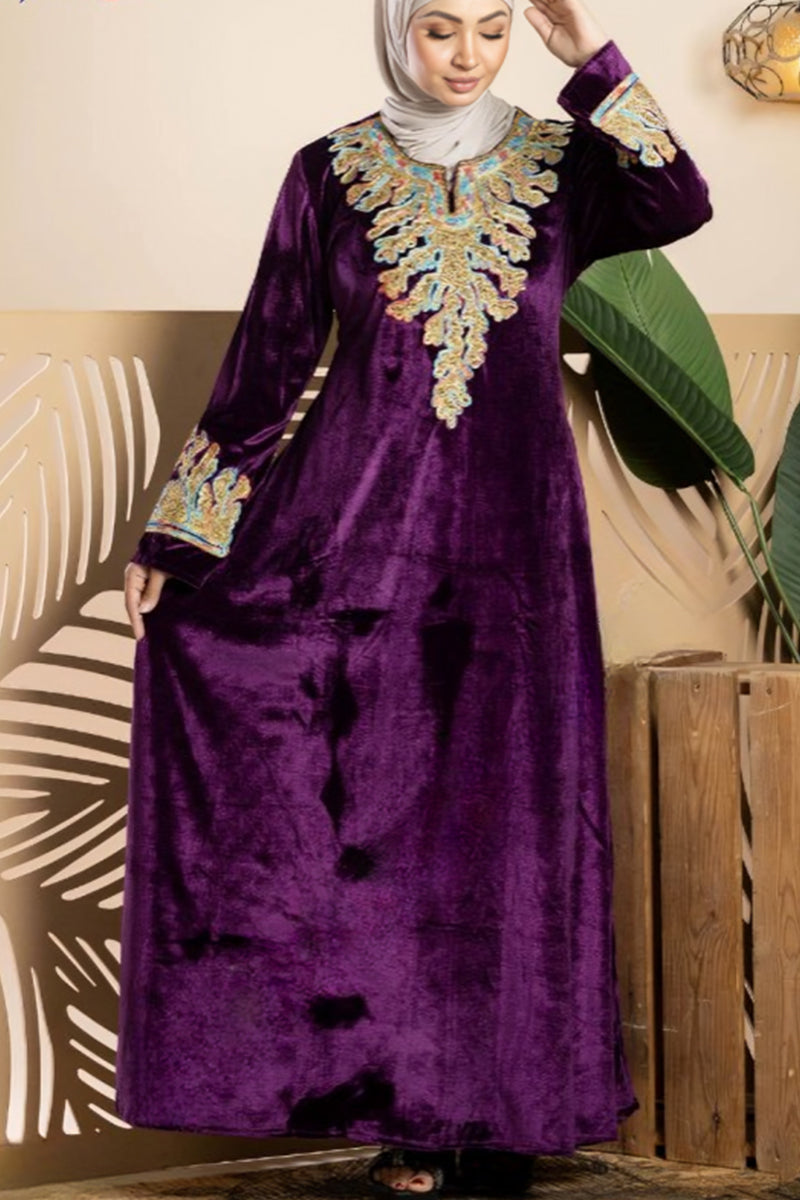 عباية سميرة - قطيفة مخمل ناعم شتاء 2026