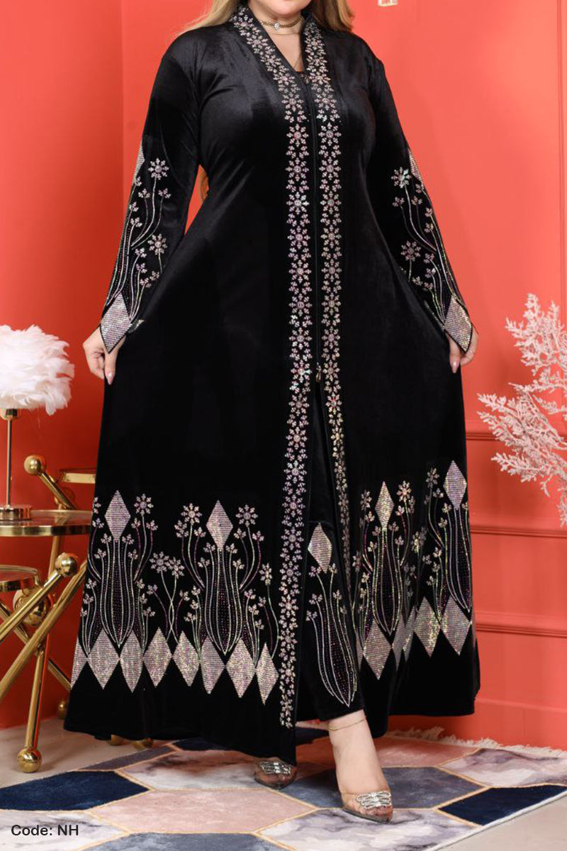 طقم عباية روتانا - مخمل شتاء 2026