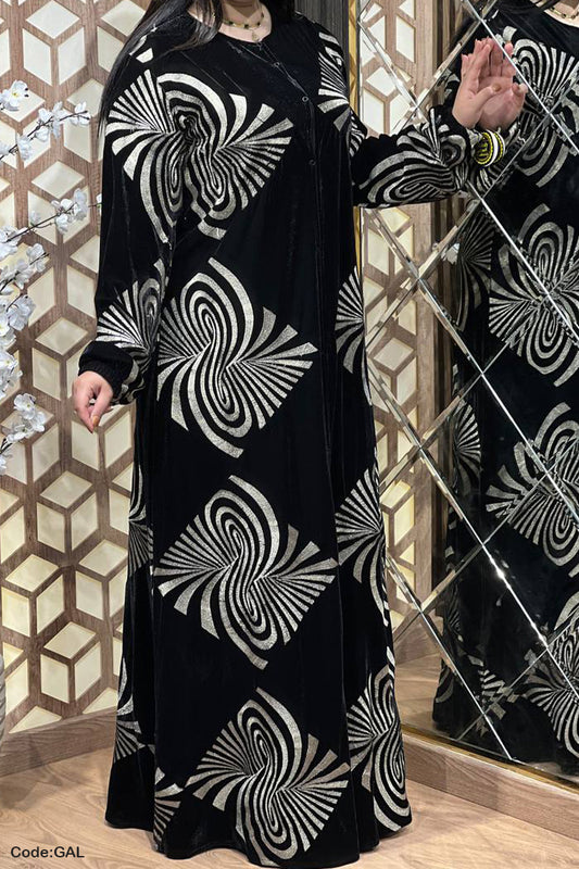 جلابية استقبال شمس - مخمل شتاء 2026