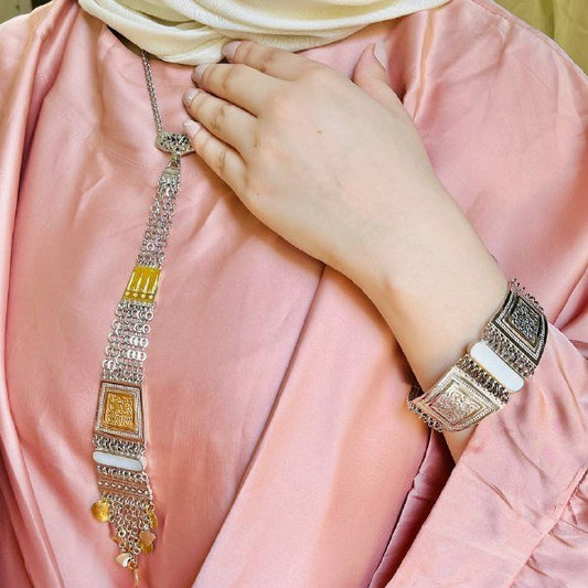 طقم عربي مطلي ذهب و فضة