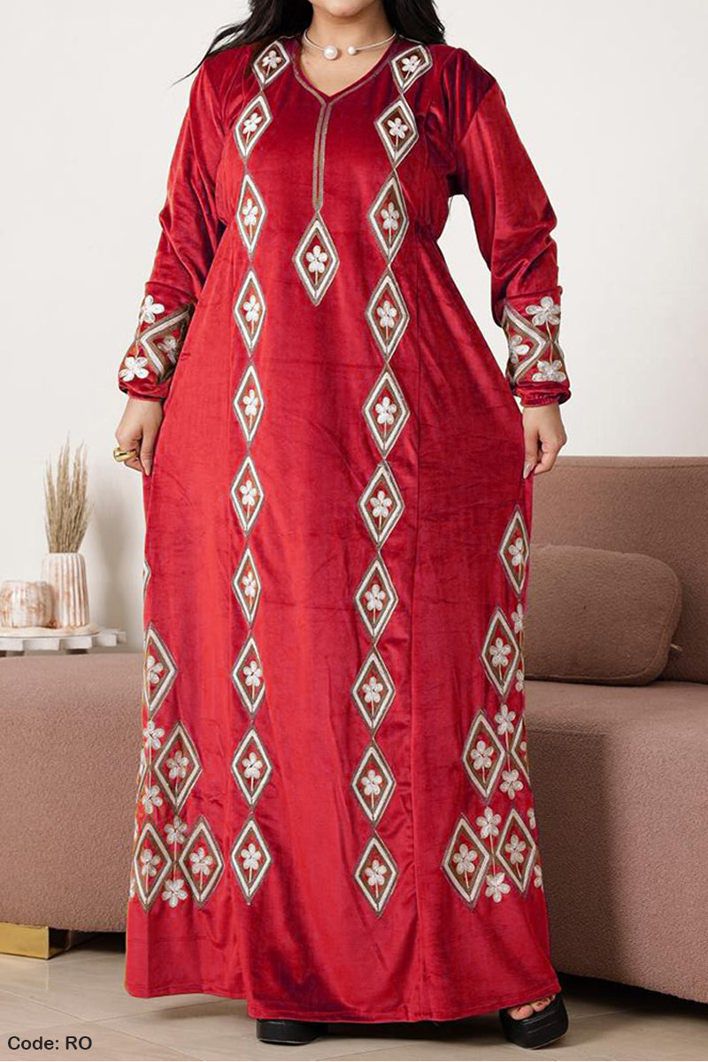 جلابية نهى الشتوية - مخمل شتاء 2026