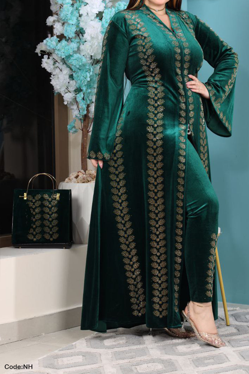 طقم عباية سنبلة - مخمل شتاء 2026