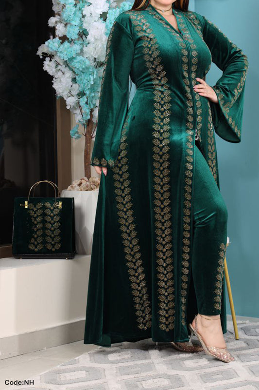 طقم عباية سنبلة - مخمل شتاء 2026