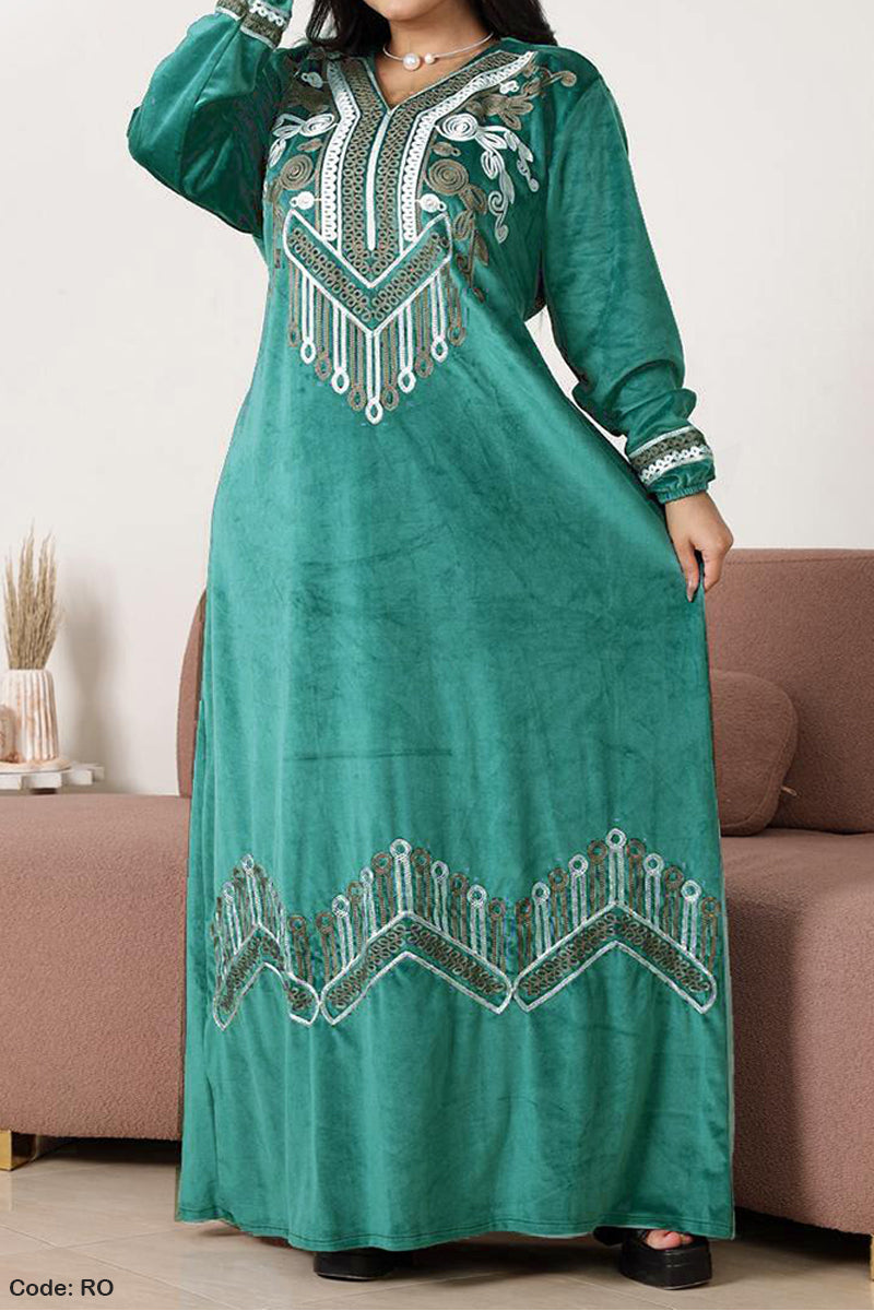 جلابية شروق الشتوية - مخمل شتاء 2026