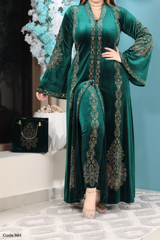 طقم عباية رايه - مخمل شتاء 2026