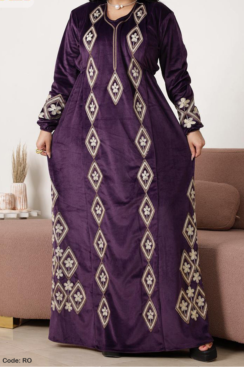 جلابية نهى الشتوية - مخمل شتاء 2026