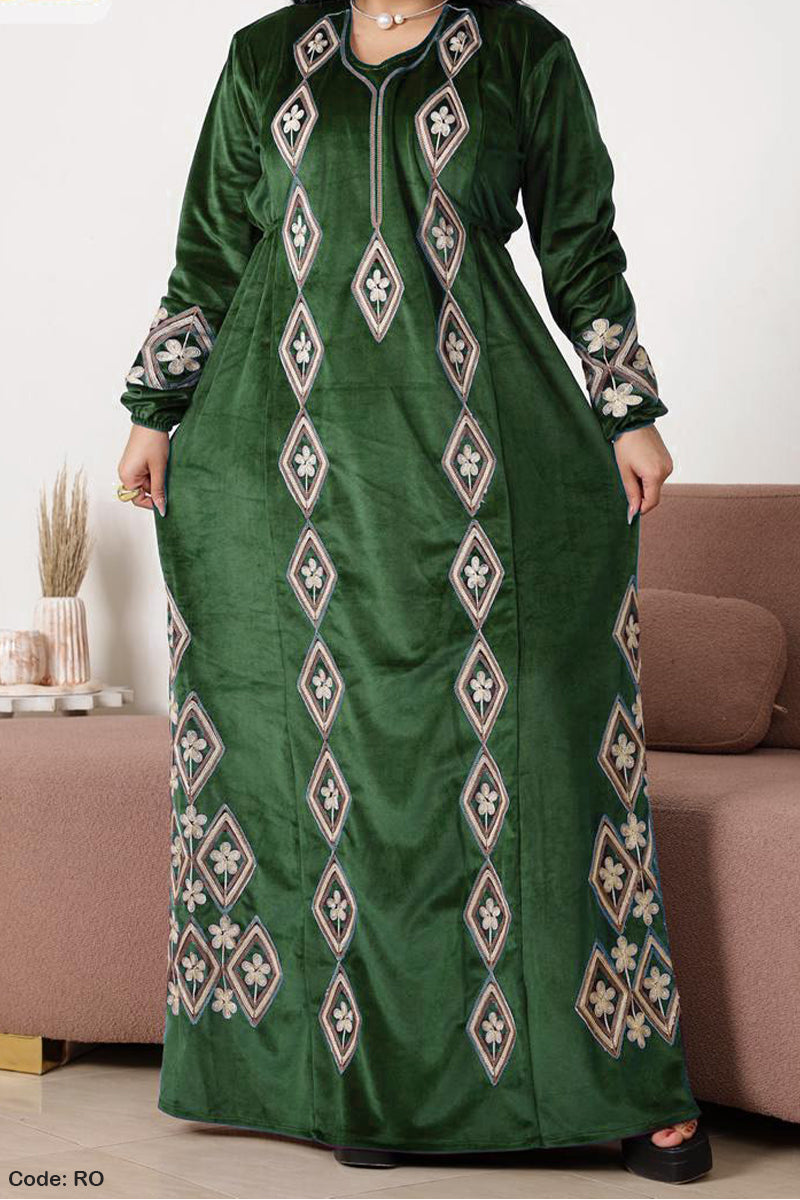 جلابية نهى الشتوية - مخمل شتاء 2026