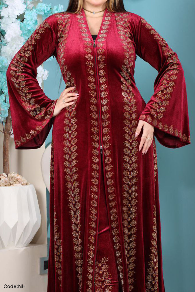 طقم عباية سنبلة - مخمل شتاء 2026