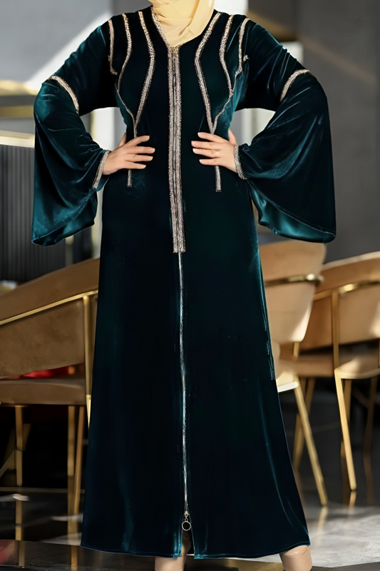 عباية استقبال  بسيله - مخمل شتاء 2026
