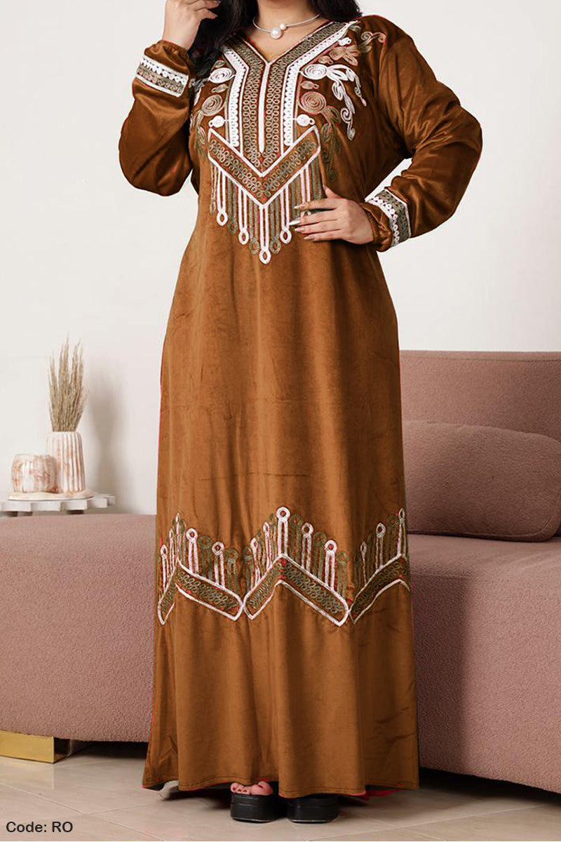 جلابية شروق الشتوية - مخمل شتاء 2026