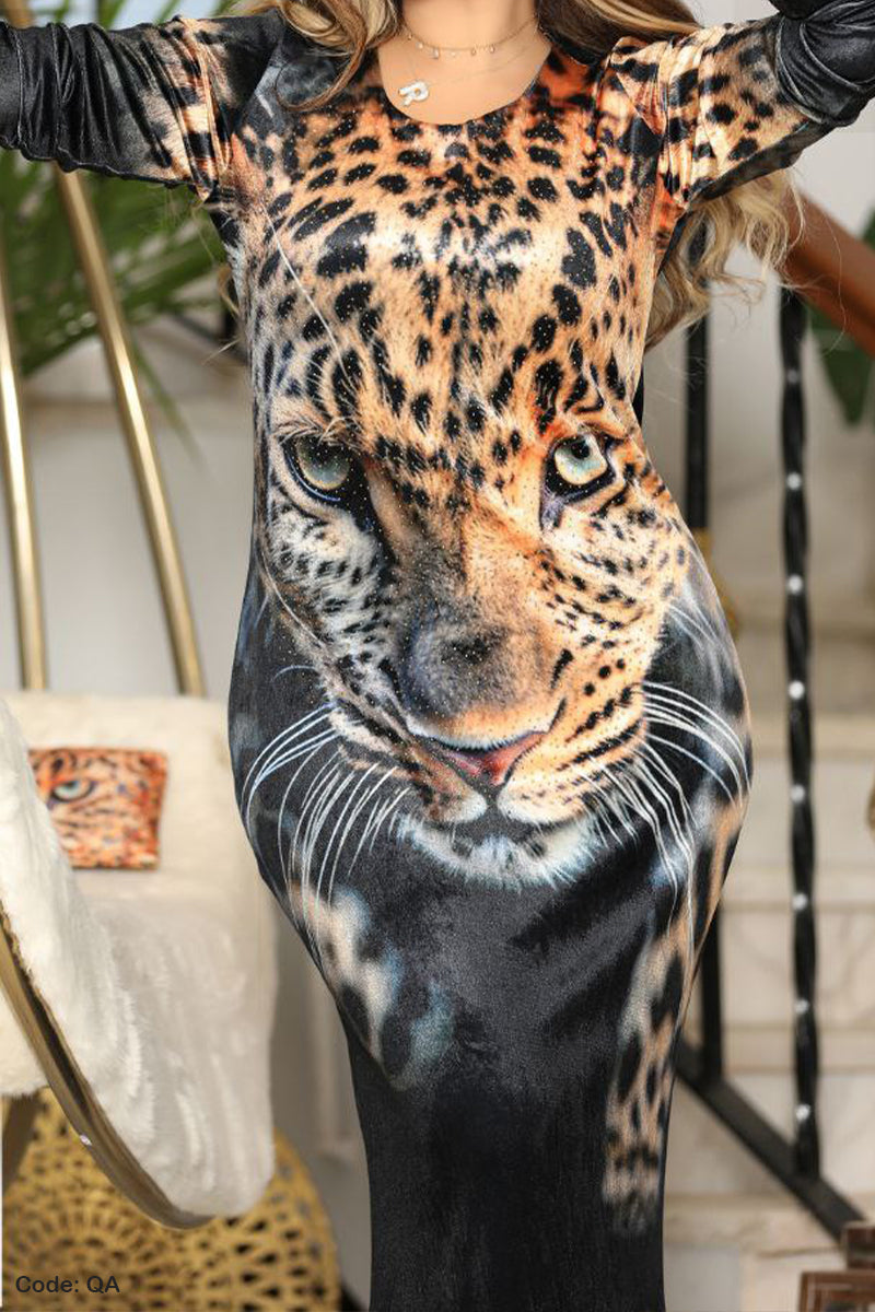 جلابية الفهد الشتوية - مخمل شتاء 2026