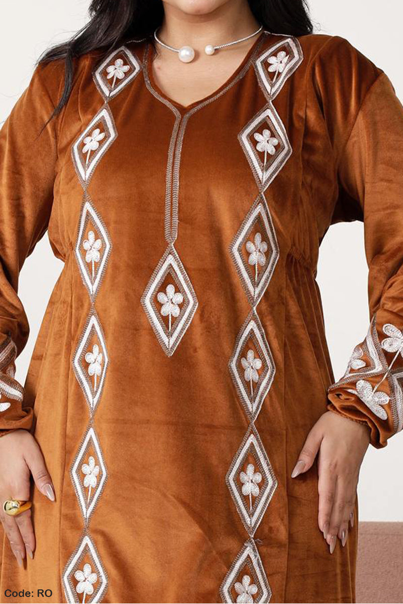 جلابية نهى الشتوية - مخمل شتاء 2026