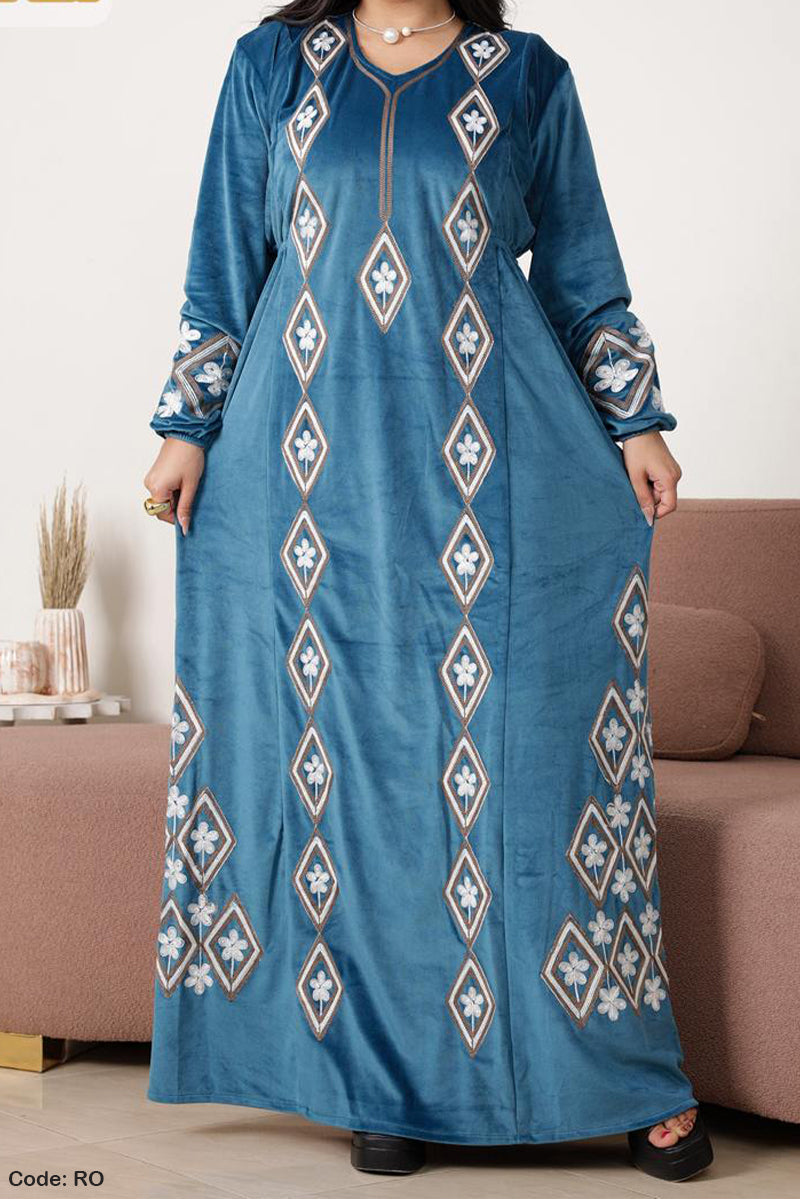 جلابية نهى الشتوية - مخمل شتاء 2026