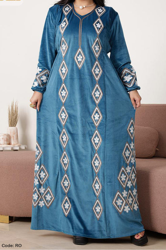 جلابية نهى الشتوية - مخمل شتاء 2026