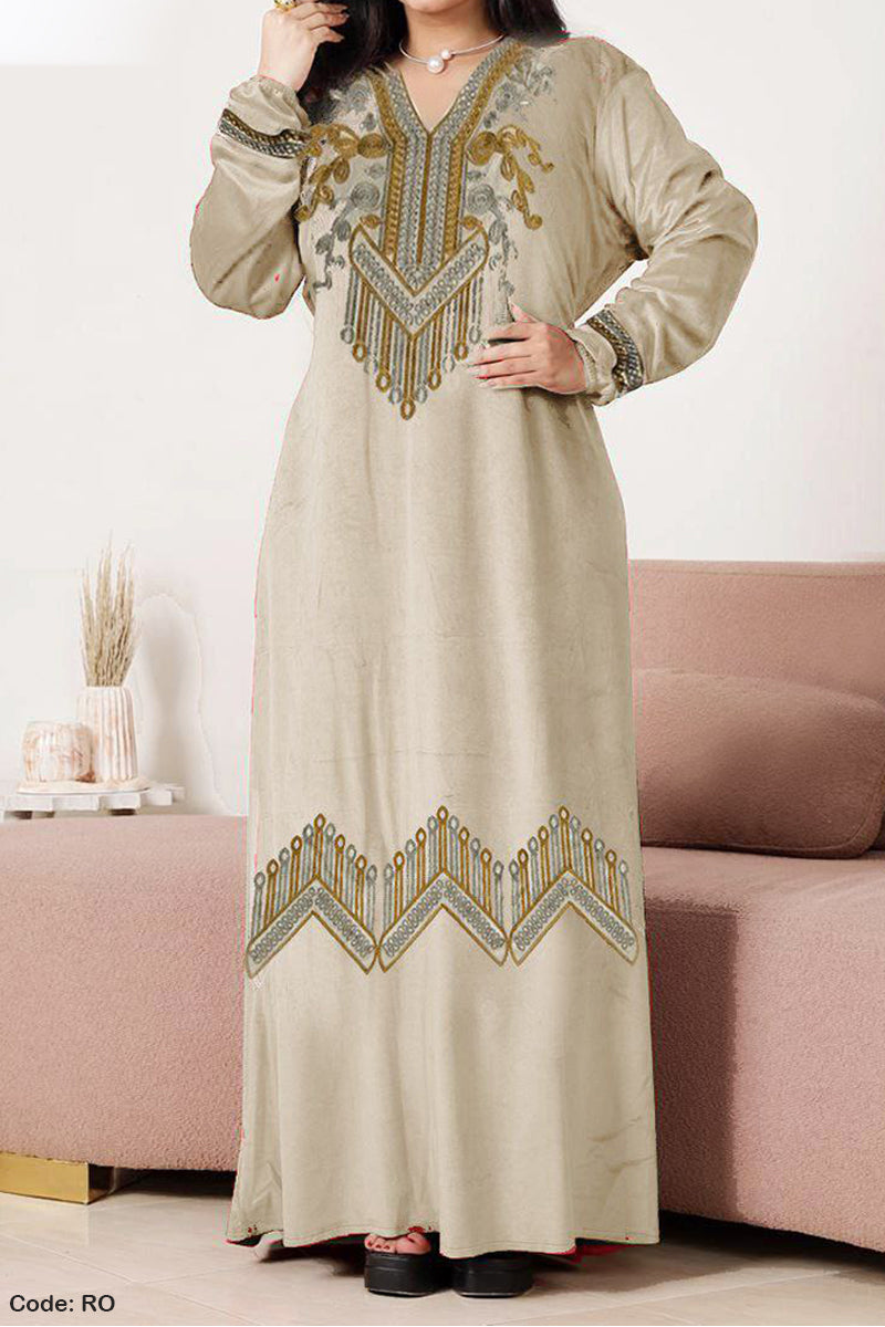 جلابية شروق الشتوية - مخمل شتاء 2026