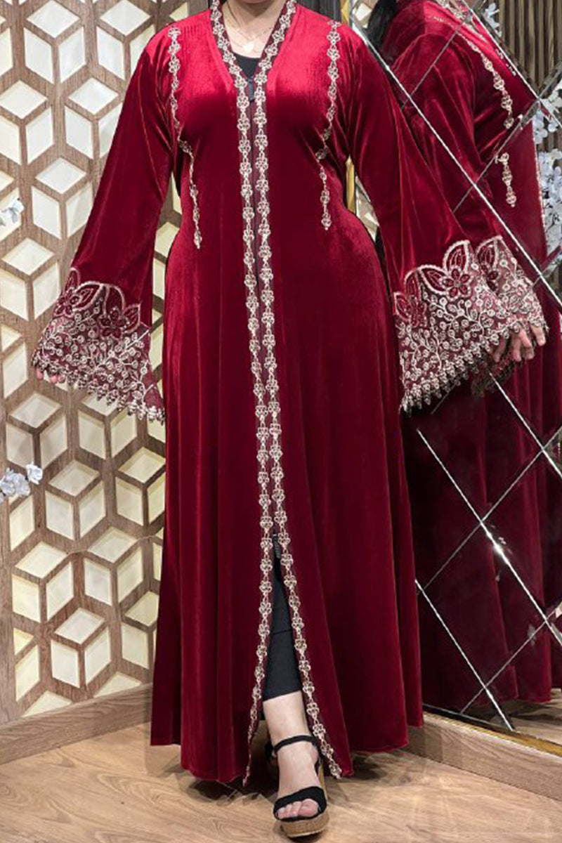 عباية استقبال نسمة - مخمل شتاء 2026