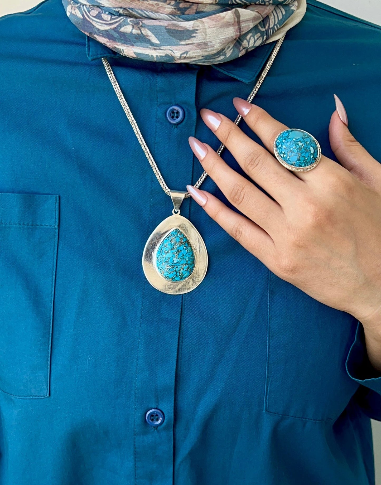 طقم روفان الراقي مطلي ذهب و فضة