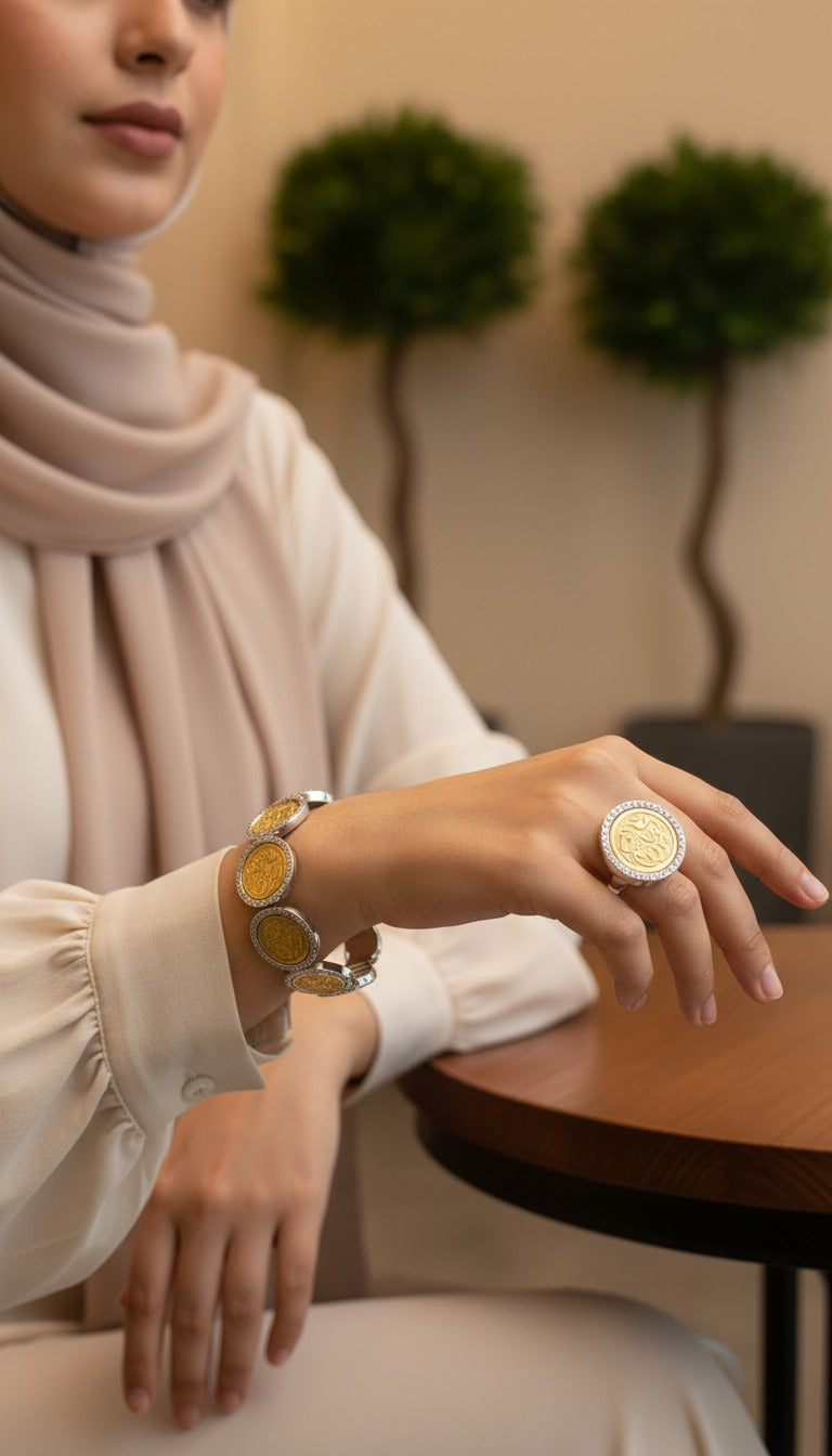 طقم عشق - مطلي بماء الذهب