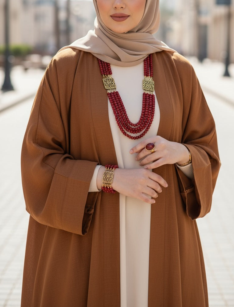 طقم كريمة من حجر الكريستال