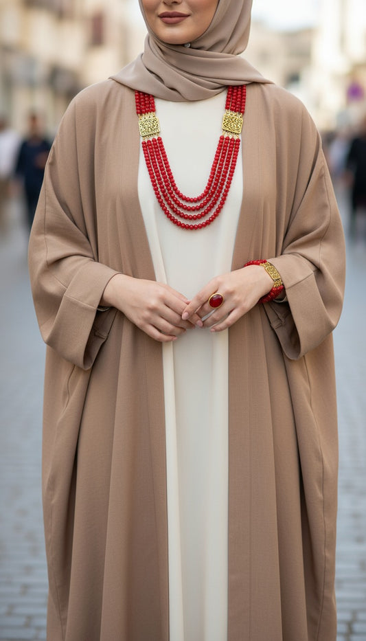 طقم كريمة من حجر الكريستال