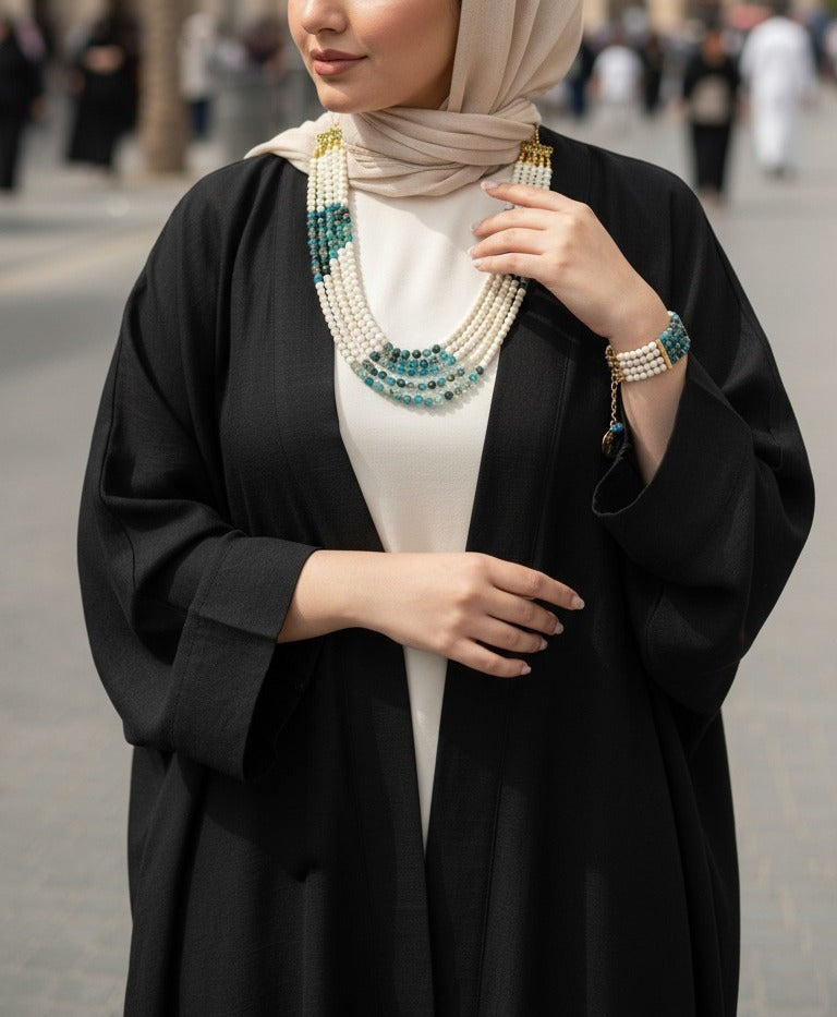 طقم ريتال من حجر العقيق والفيروز