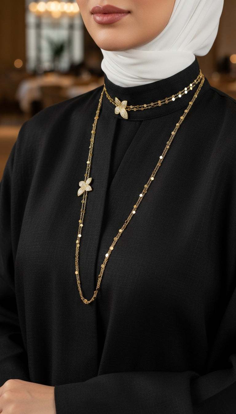 عقد زهرة البراق باستايل راقي