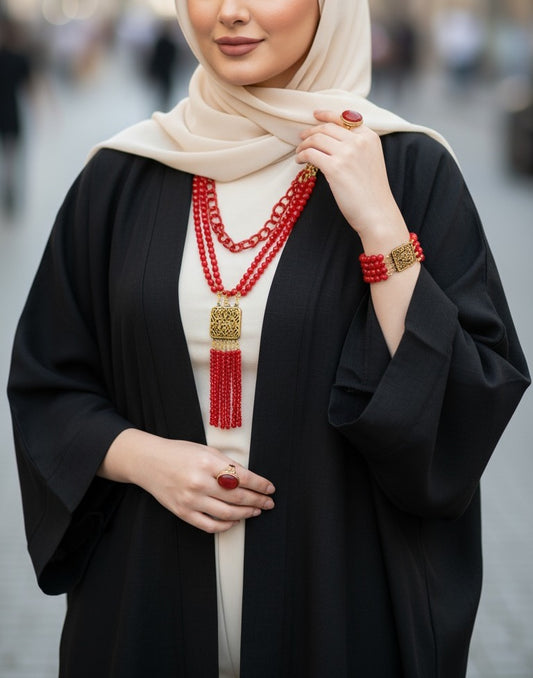 طقم جوهرة من حجر الكريستال