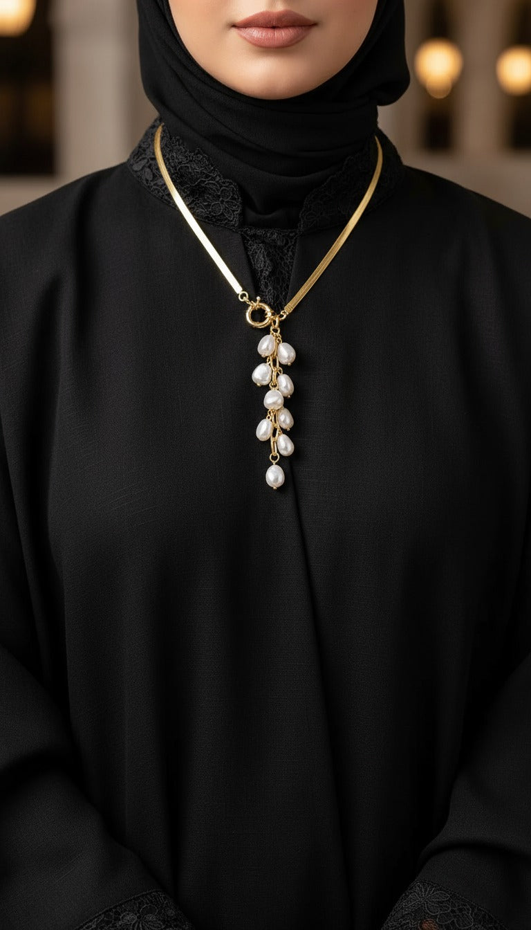 عقد لؤلؤة باستايل راقي