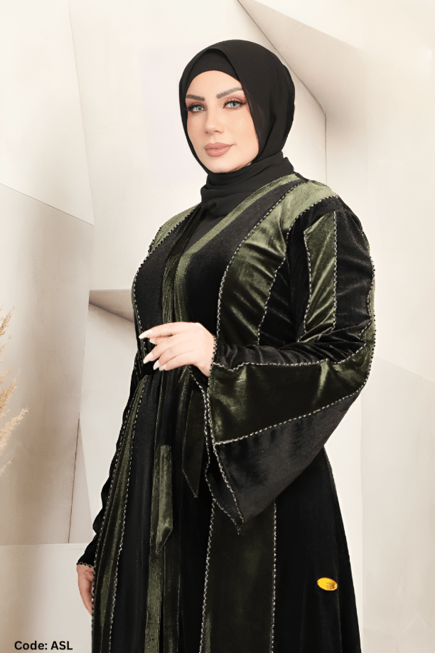 عباية دارين - قطيفة مخمل ناعم شتاء 2025