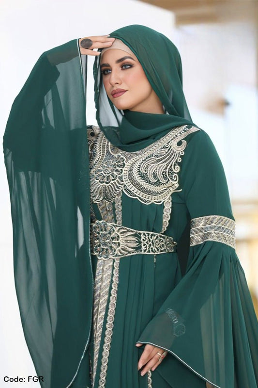 عباية كريمان - حرير وشيفون