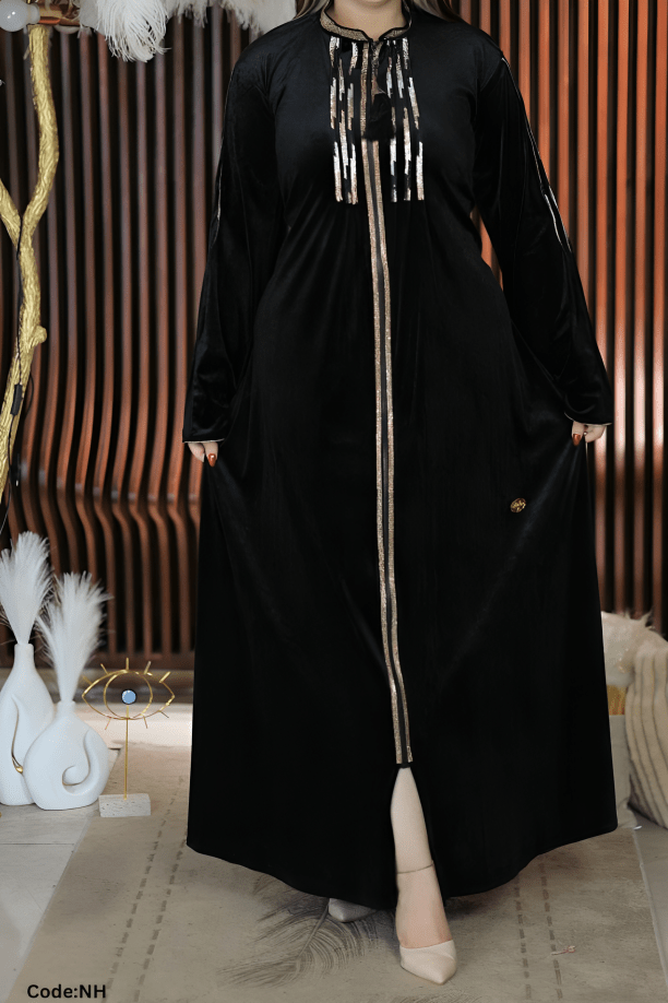 عباية رغدة - قطيفة مخمل ناعم شتاء 2025