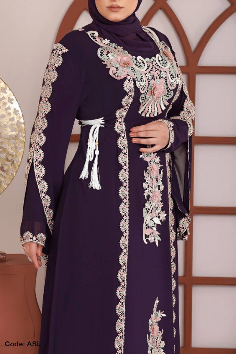 عباية سهيلة - حرير وشيفون