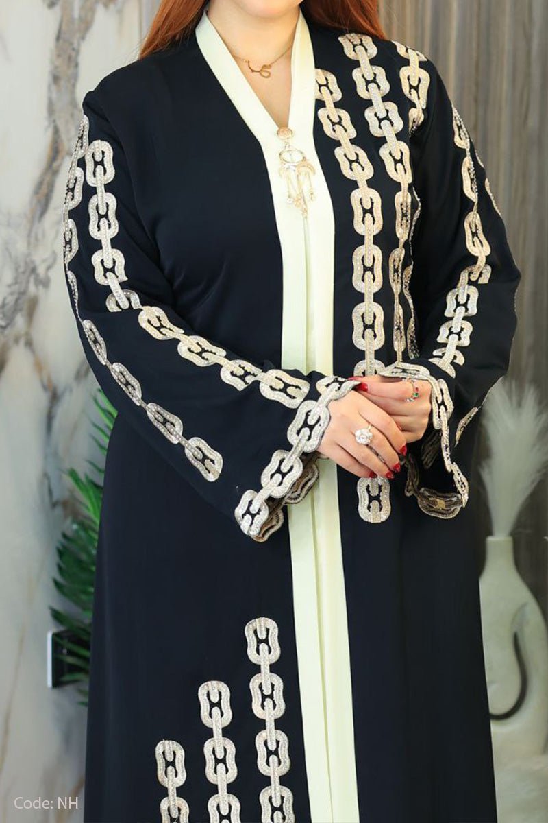 عباية سلاسل الذهب - حرير