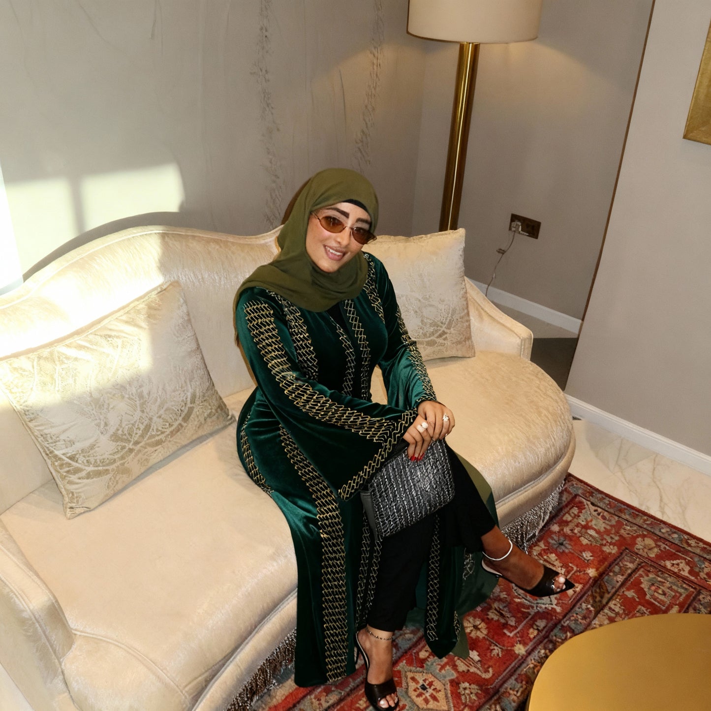 جلابية شيرين - قطيفة مخمل ناعم شتاء 2025
