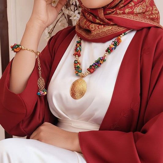 طقم فيروز من كسر الصدف الملون