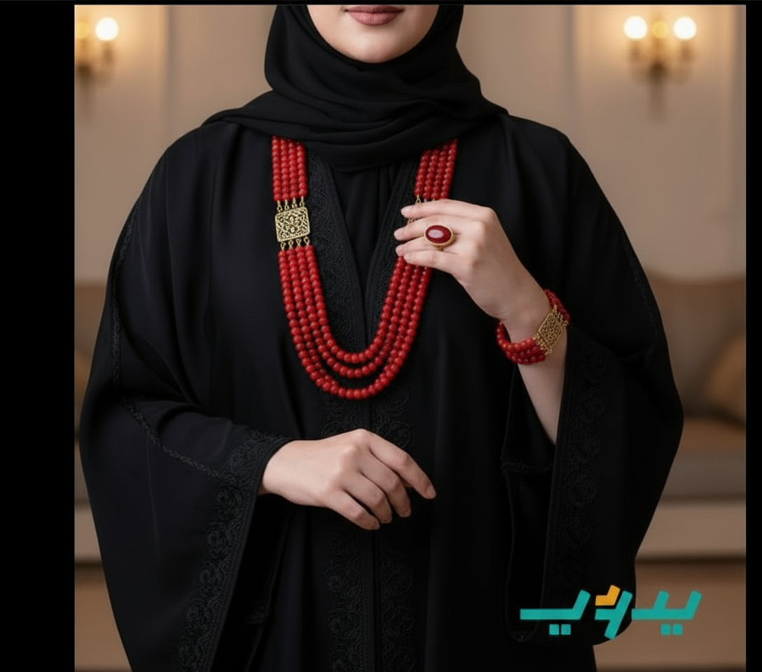 طقم احمر عقيق - حجر العقيق