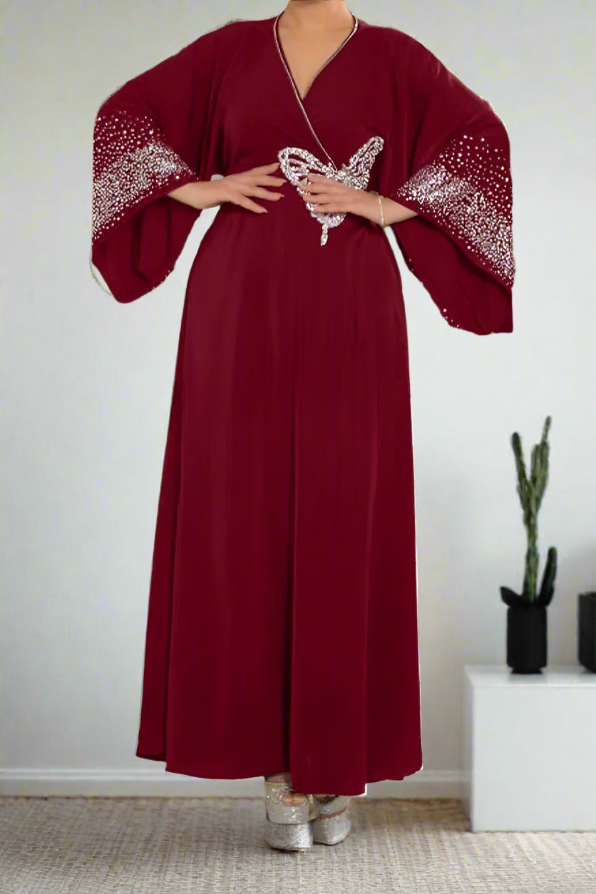 فستان فراشة - كريب