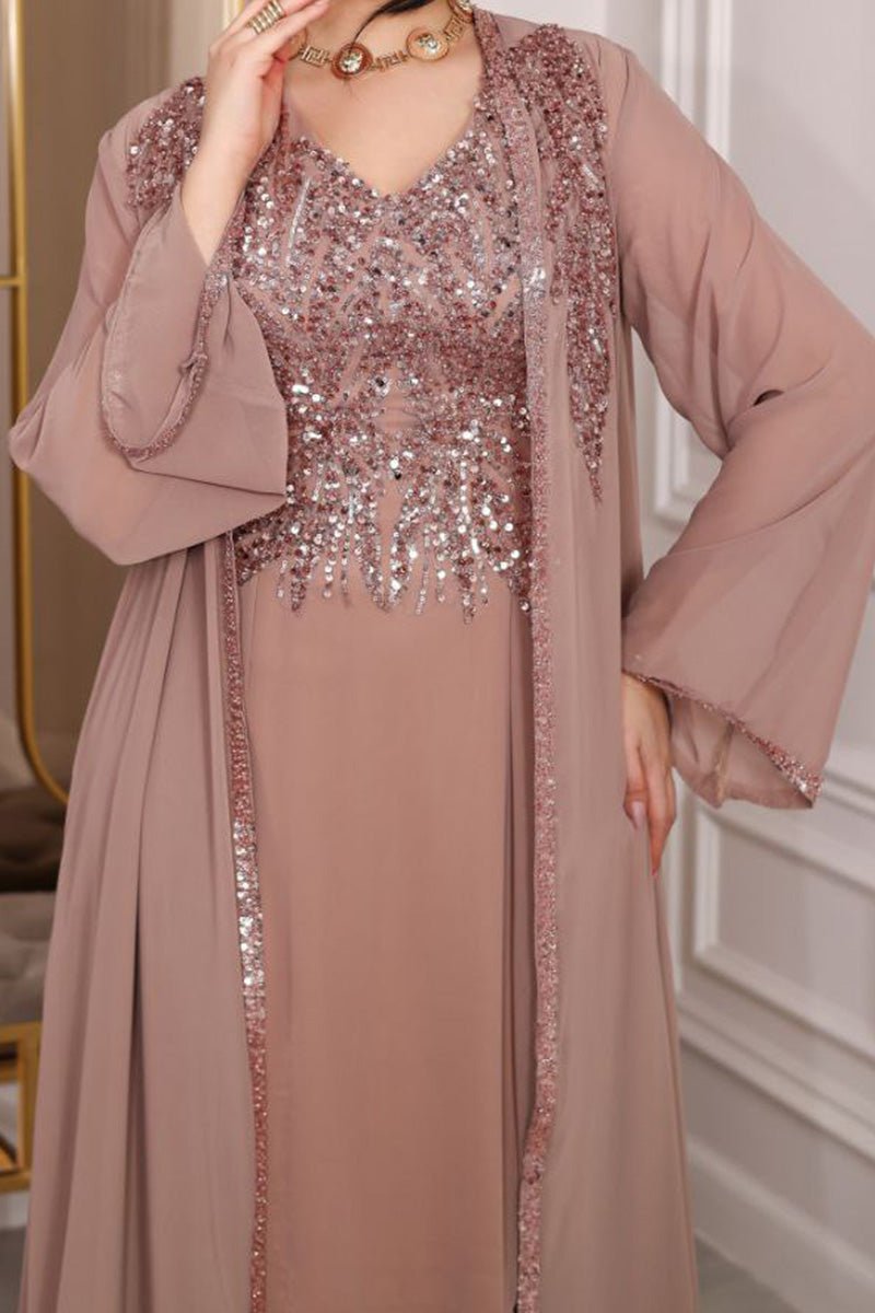 فستان سهرة ودود - شيفون تركي