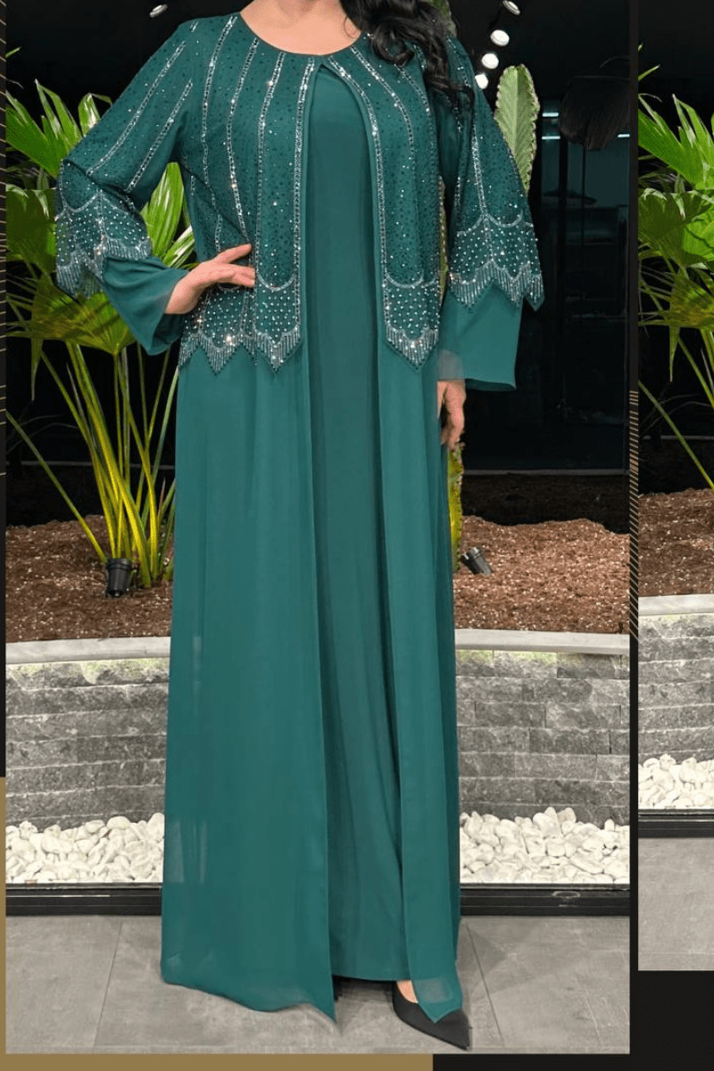 فستان سوارية منار - شيفون تركي