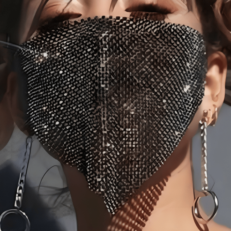 غطاء للوجه شبكي - كريستال