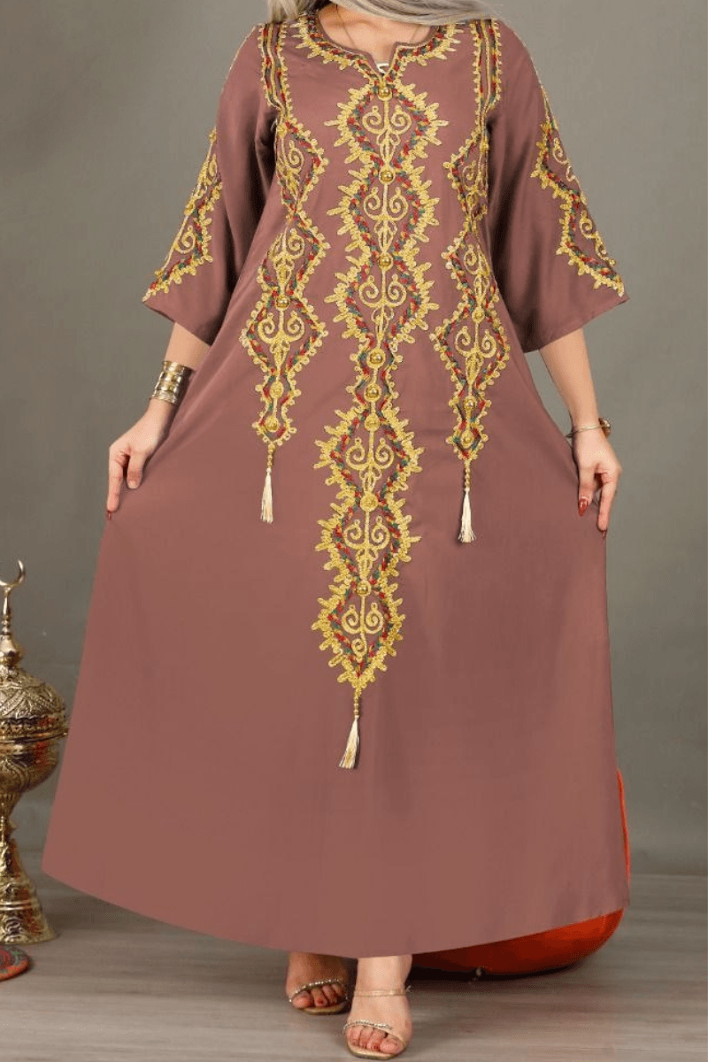 جلابية عنود بتصميم راقي - قطن