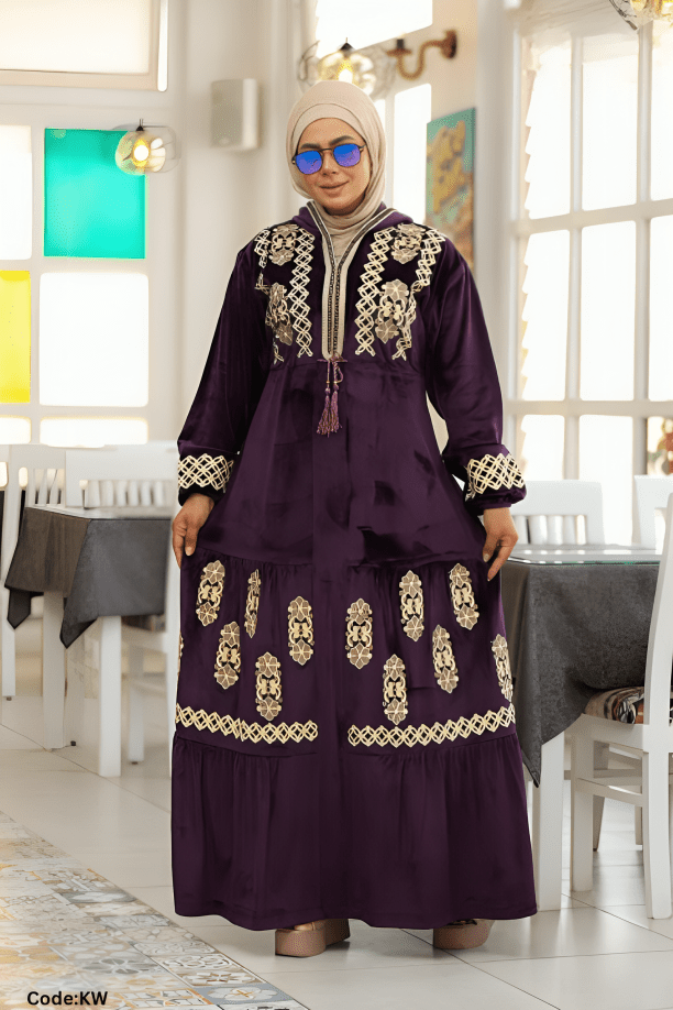 جلابية كارما - قطيفة مخمل ناعم شتاء 2025